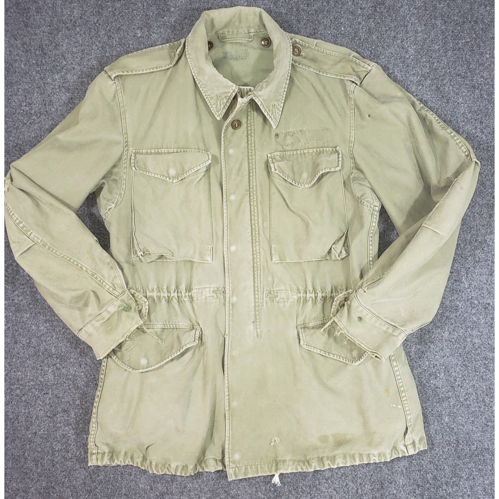US Military M-1951 Field Jacket Small Regular Olive Green Army Grunge